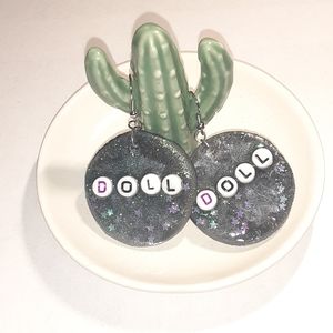 Doll star iridescent aesthetic earrings